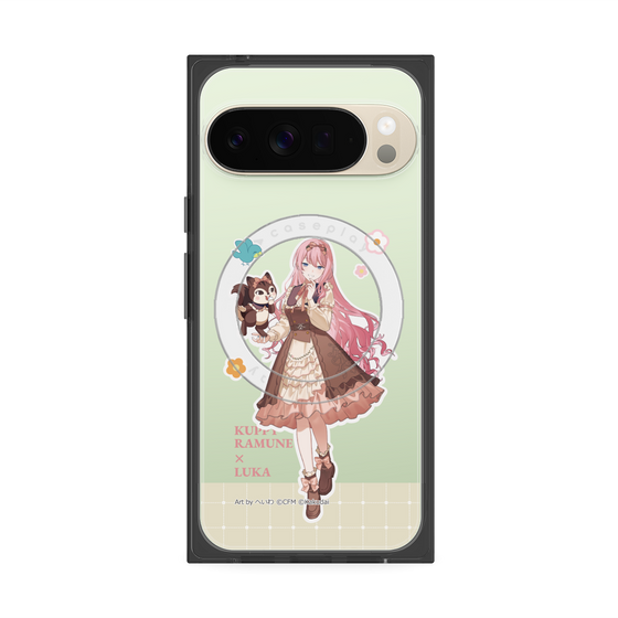 Premium Square Case with Pixelsnap［ Hatsune Miku × Kuppy Ramune - Megurine Luka × Ram - Full-body Illustration 2 ］
