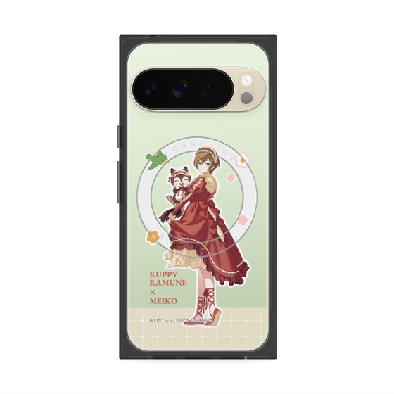 Premium Square Case with Pixelsnap［ Hatsune Miku × Kuppy Ramune - MEIKO × Ram - Full-body Illustration 2 ］
