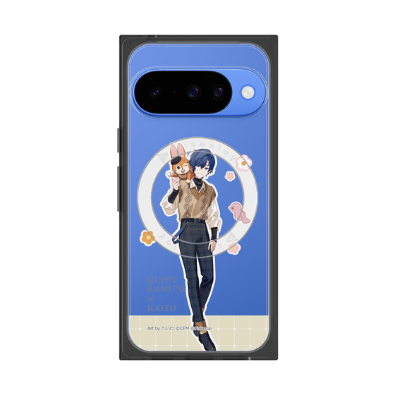 Premium Square Case with Pixelsnap［ Hatsune Miku × Kuppy Ramune - KAITO × Kuppy - Full-body Illustration 2 ］