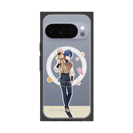 Premium Square Case with Pixelsnap［ Hatsune Miku × Kuppy Ramune - KAITO × Kuppy - Full-body Illustration 2 ］