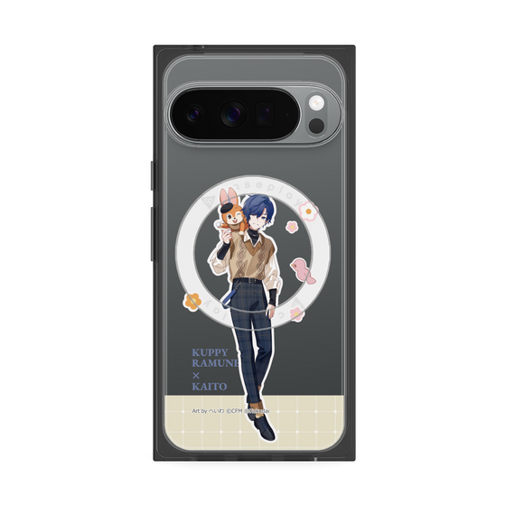 Premium Square Case with Pixelsnap［ Hatsune Miku × Kuppy Ramune - KAITO × Kuppy - Full-body Illustration 2 ］