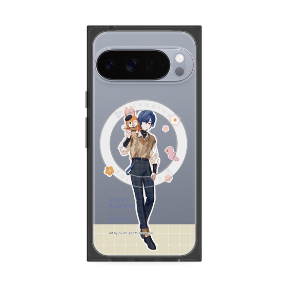 Premium Square Case with Pixelsnap［ Hatsune Miku × Kuppy Ramune - KAITO × Kuppy - Full-body Illustration 2 ］