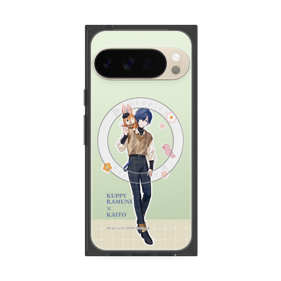 Premium Square Case with Pixelsnap［ Hatsune Miku × Kuppy Ramune - KAITO × Kuppy - Full-body Illustration 2 ］