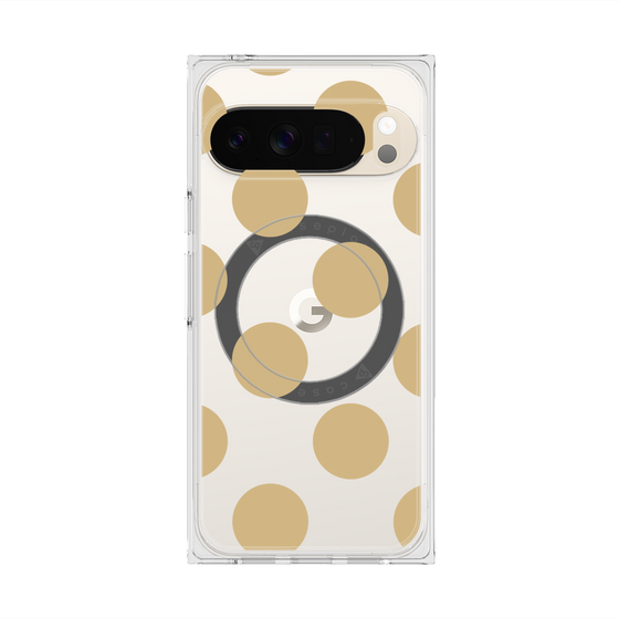 Premium Square Case with Pixelsnap［ Simple Dot - Beige ］