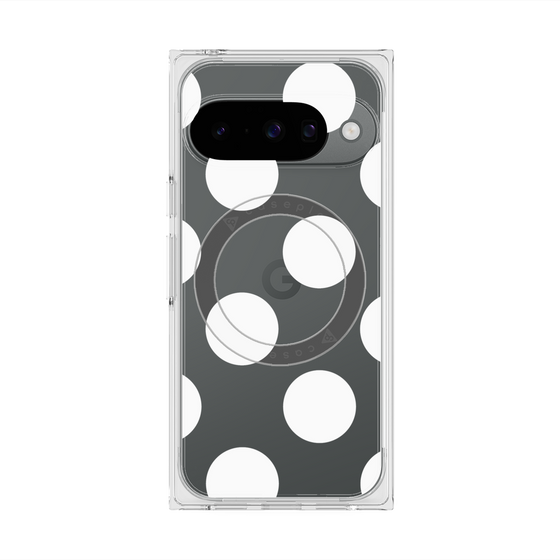 Premium Square Case with Pixelsnap［ Simple Dot - White ］