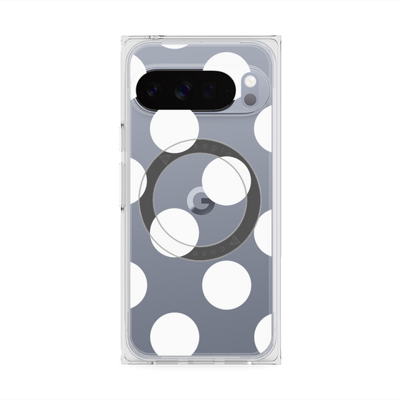 Premium Square Case with Pixelsnap［ Simple Dot - White ］