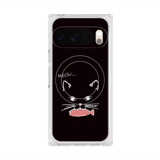 Premium Square Case with Pixelsnap［ Very Greedy Cat - Black ］