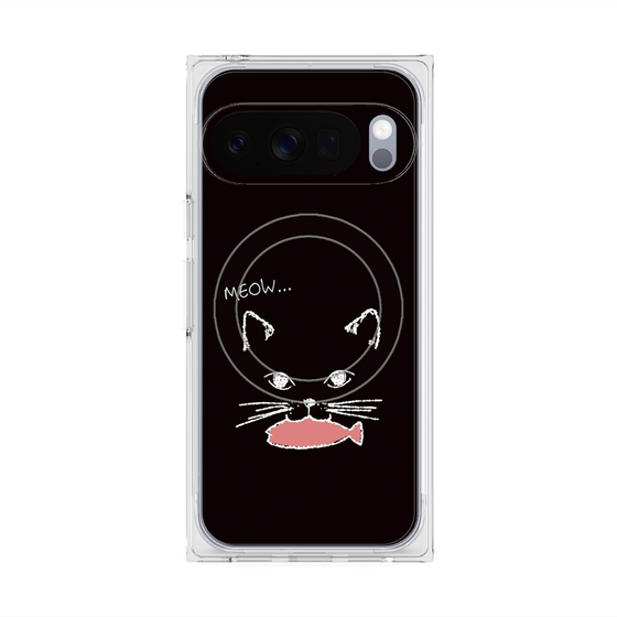 Premium Square Case with Pixelsnap［ Very Greedy Cat - Black ］