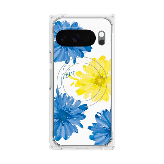 Premium Square Case with Pixelsnap［ 4 Big Flowers ］