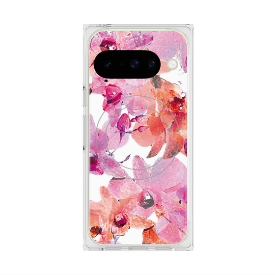 Premium Square Case with Pixelsnap［ Art Flower Orchid ］
