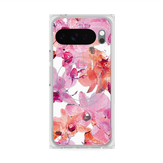 Premium Square Case with Pixelsnap［ Art Flower Orchid ］