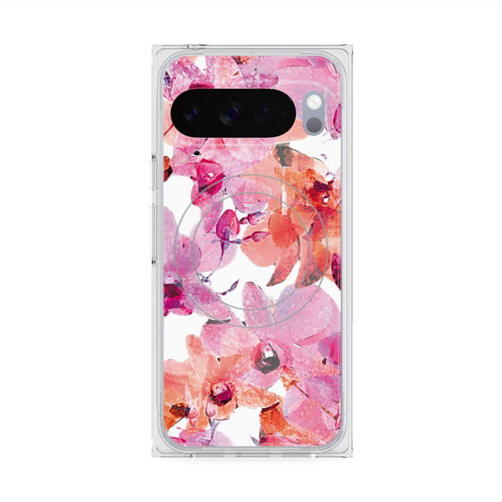 Premium Square Case with Pixelsnap［ Art Flower Orchid ］