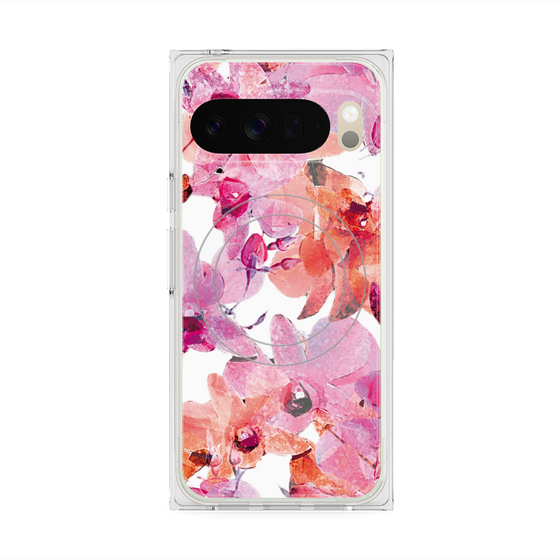 Premium Square Case with Pixelsnap［ Art Flower Orchid ］