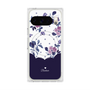 Premium Square Case with Pixelsnap［ Twin Dot Flower - Navy ］
