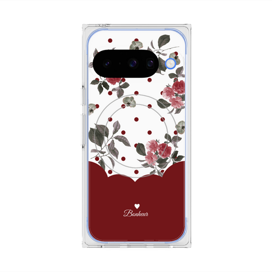 Premium Square Case with Pixelsnap［ Twin Dot Flower - Red ］