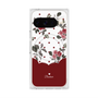 Premium Square Case with Pixelsnap［ Twin Dot Flower - Red ］