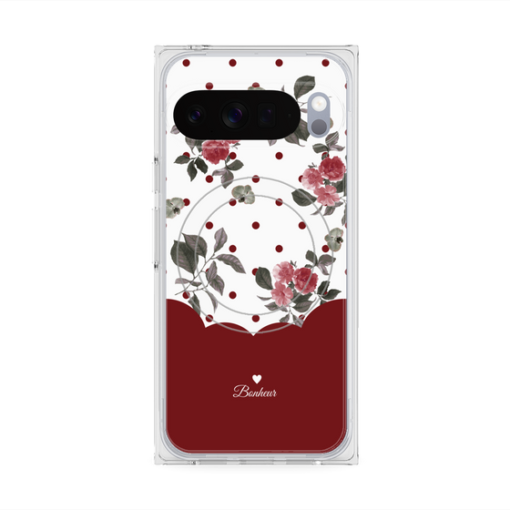 Premium Square Case with Pixelsnap［ Twin Dot Flower - Red ］