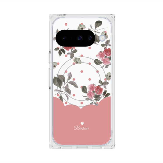 Premium Square Case with Pixelsnap［ Twin Dot Flower - Pink ］
