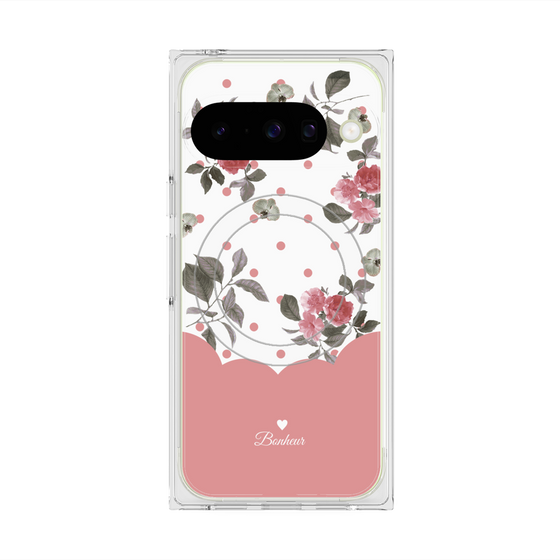 Premium Square Case with Pixelsnap［ Twin Dot Flower - Pink ］