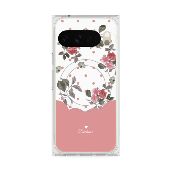 Premium Square Case with Pixelsnap［ Twin Dot Flower - Pink ］