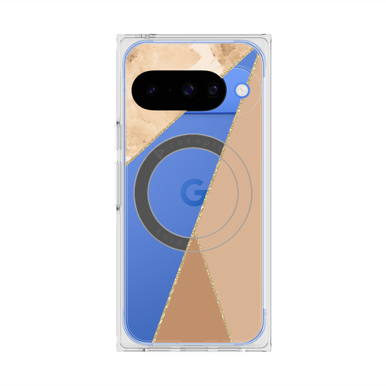 Premium Square Case with Pixelsnap［ Marble Triangle Palette - Beige ］