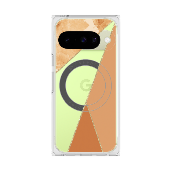 Premium Square Case with Pixelsnap［ Marble Triangle Palette - Orange ］