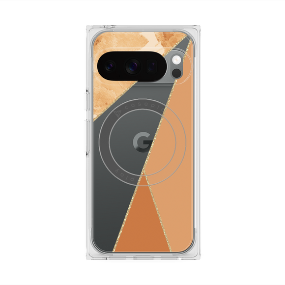 Premium Square Case with Pixelsnap［ Marble Triangle Palette - Orange ］