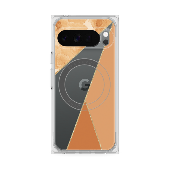 Premium Square Case with Pixelsnap［ Marble Triangle Palette - Orange ］