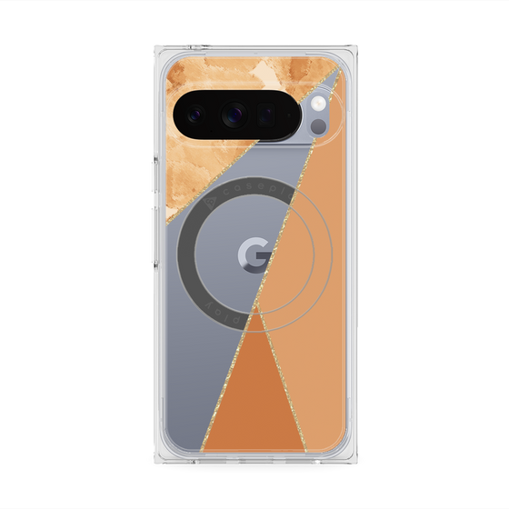 Premium Square Case with Pixelsnap［ Marble Triangle Palette - Orange ］