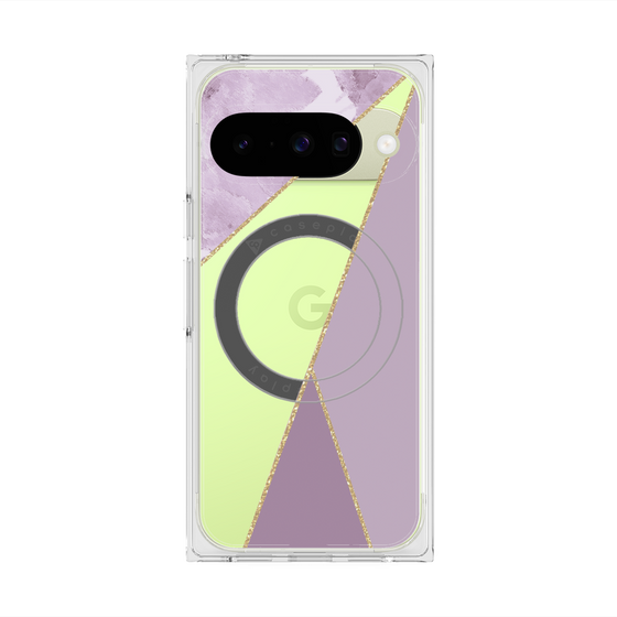 Premium Square Case with Pixelsnap［ Marble Triangle Palette - Purple ］