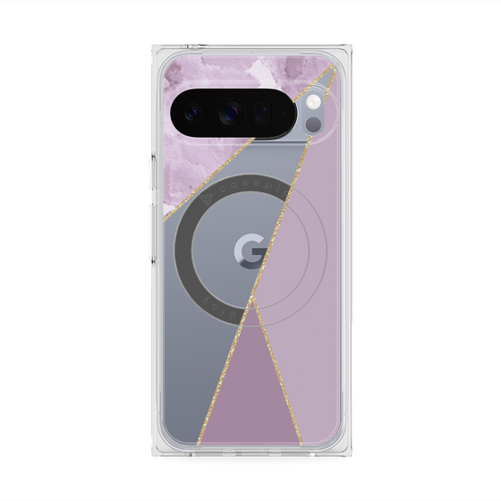 Premium Square Case with Pixelsnap［ Marble Triangle Palette - Purple ］