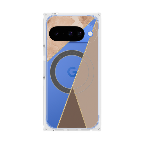 Premium Square Case with Pixelsnap［ Marble Triangle Palette - Brown ］