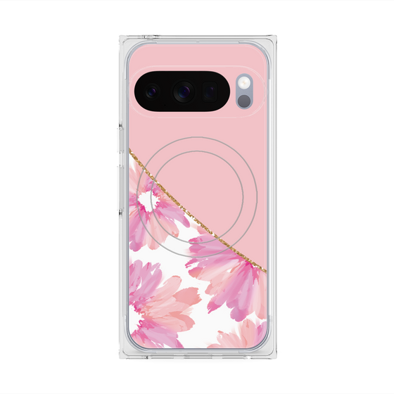 Premium Square Case with Pixelsnap［ Girly Flower ］