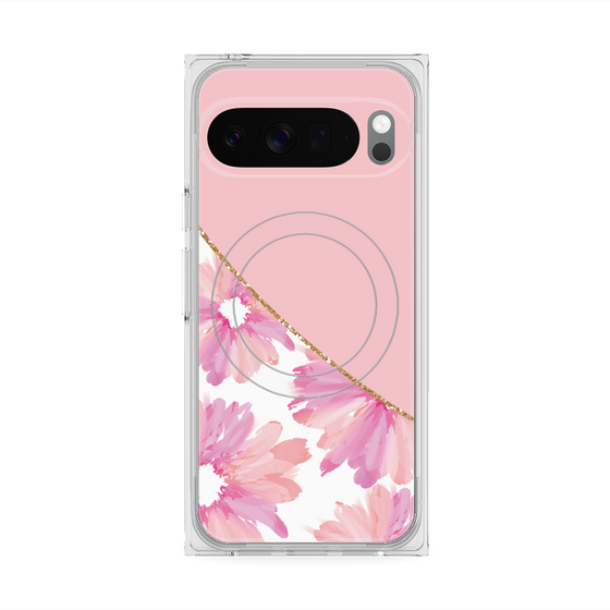 Premium Square Case with Pixelsnap［ Girly Flower ］
