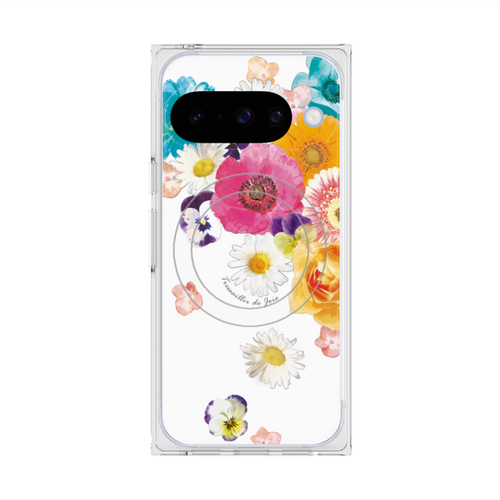 Premium Square Case with Pixelsnap［ Flower Shower ］