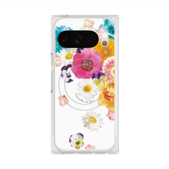 Premium Square Case with Pixelsnap［ Flower Shower ］
