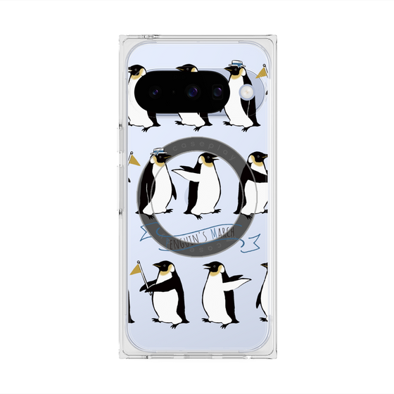 Premium Square Case with Pixelsnap［ Cute Penguin March ］