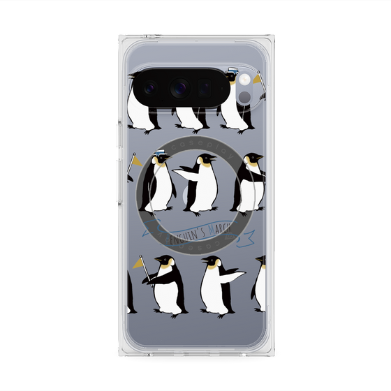 Premium Square Case with Pixelsnap［ Cute Penguin March ］