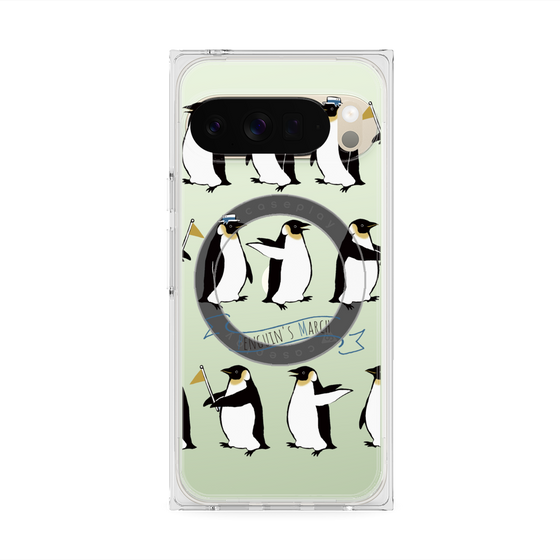 Premium Square Case with Pixelsnap［ Cute Penguin March ］