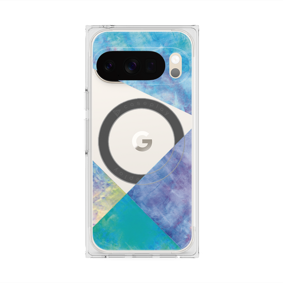 Premium Square Case with Pixelsnap［ Sunrise Pastel Palette - Blue ］