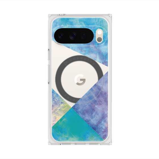 Premium Square Case with Pixelsnap［ Sunrise Pastel Palette - Blue ］