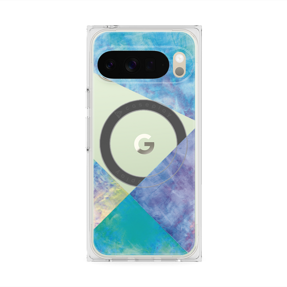 Premium Square Case with Pixelsnap［ Sunrise Pastel Palette - Blue ］