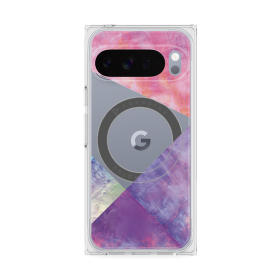 Premium Square Case with Pixelsnap［ Sunrise Pastel Palette - Purple ］