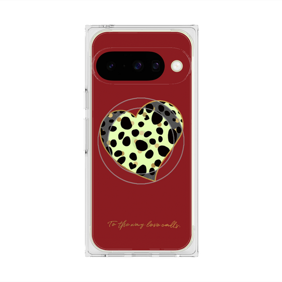 Premium Square Case with Pixelsnap［ Dalmatian Heart ］