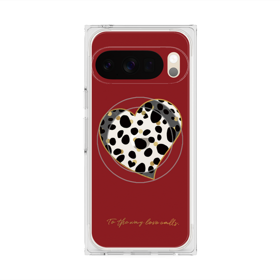 Premium Square Case with Pixelsnap［ Dalmatian Heart ］