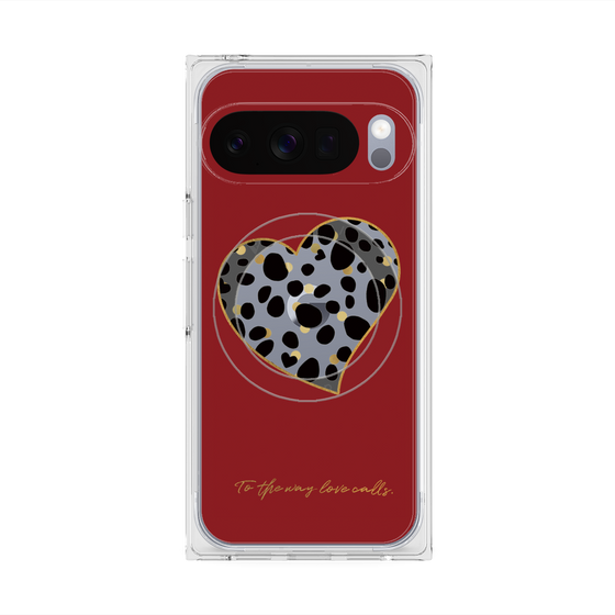Premium Square Case with Pixelsnap［ Dalmatian Heart ］