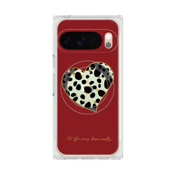 Premium Square Case with Pixelsnap［ Dalmatian Heart ］