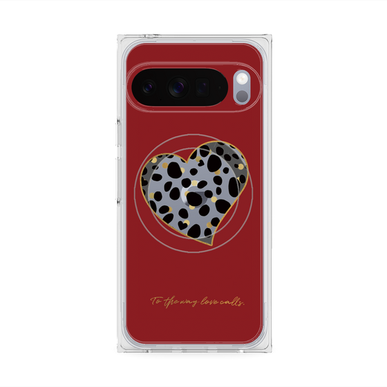 Premium Square Case with Pixelsnap［ Dalmatian Heart ］