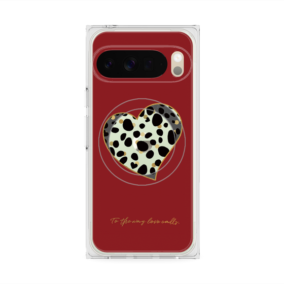 Premium Square Case with Pixelsnap［ Dalmatian Heart ］