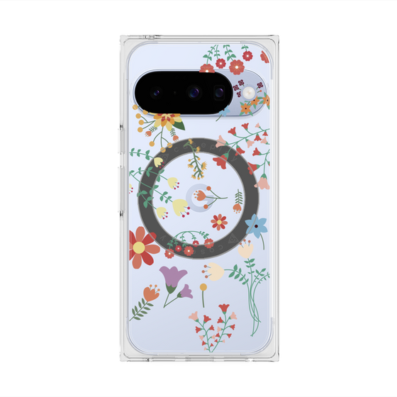 Premium Square Case with Pixelsnap［ Cute Floral Pattern ］